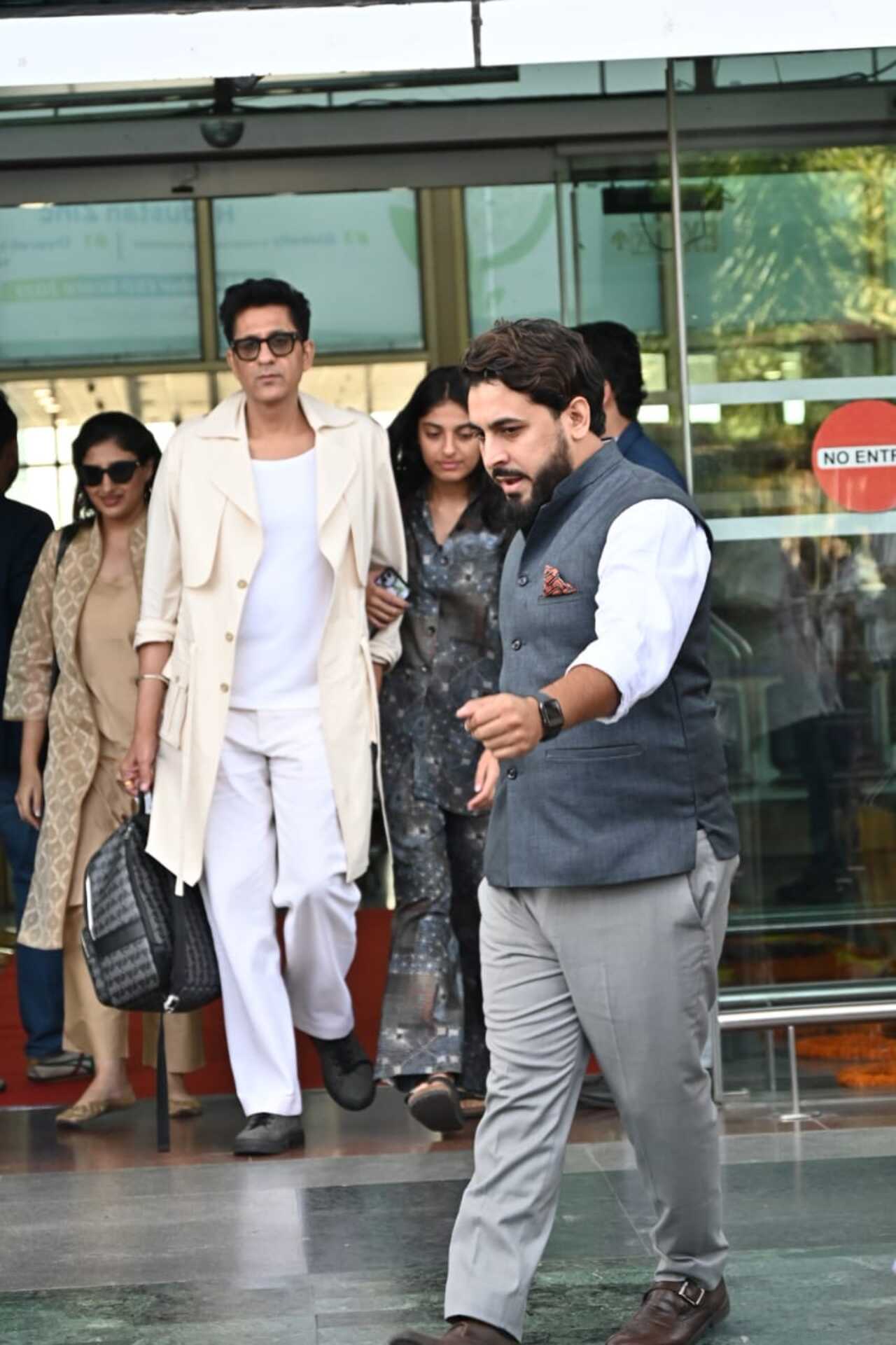Designer Pawan Sachdeva was spotted at the airport
